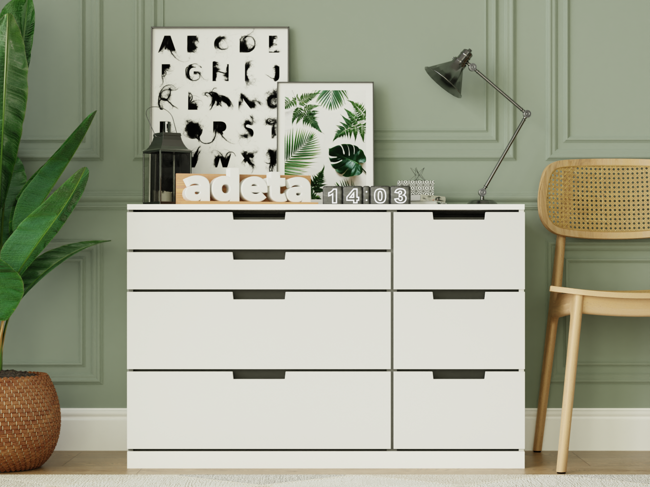 Комод Нордли 33 white ИКЕА (IKEA) изображение товара