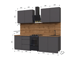 Изображение товара Кухонный гарнитур METOД 1 grey ИКЕА (IKEA) на сайте adeta.ru