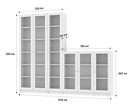 Изображение товара Книжный шкаф Билли 413 white ИКЕА (IKEA) со стеллажом на сайте adeta.ru