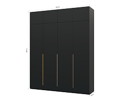 Изображение товара Распашной шкаф Пакс Альхейм 24 black (gold) ИКЕА (IKEA) на сайте adeta.ru